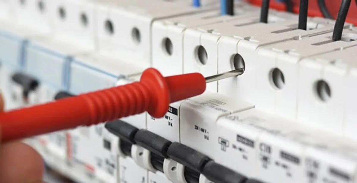Electrical contractor testing circuit breakers during electrical repair in Hardeeville, SC