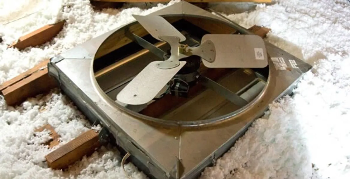 whole house fan installation services with attic-mounted ventilation unit in Savannah, GA